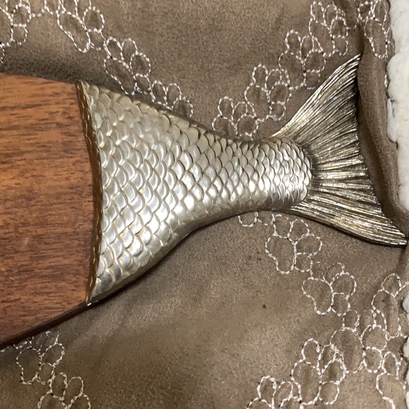 Vintage Tedd Arnold teak & Silver cutting board - Picture 3 of 5